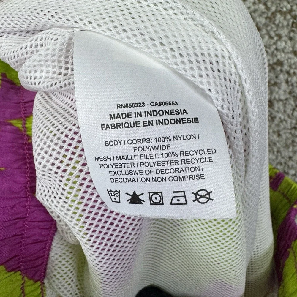 Jordan Swim Trunks Mens Small Pink Yellow Volt Swim Shorts CJ4701-623 Mesh Liner